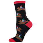 Gnomes Riding dachshunds Socks