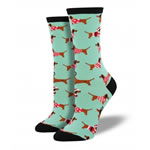 Santa And Wiendeer Socks In Mist